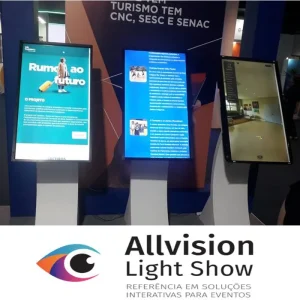 Aluguel de Totem Touch Screen Interativo para Eventos Corporativos, Feiras e Lançamentos