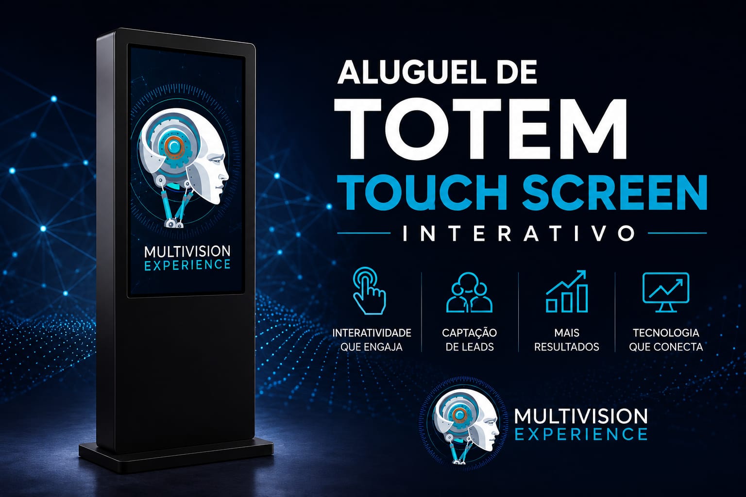 Aluguel de Totem Touch Screen para Eventos, Feiras e Congressos em São Paulo, Campinas, e Guarulhos 2026