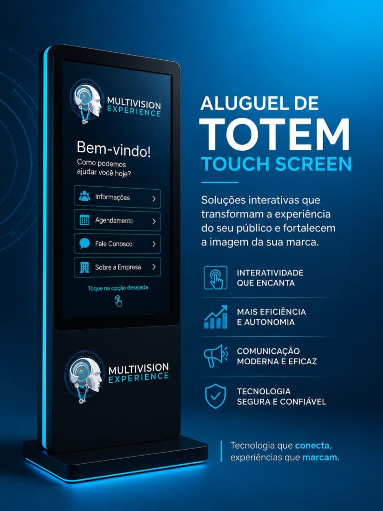 Aluguel de Totem Touch Screen para Check-in, Cadastro, Pesquisa de Satisfação e Eventos em Recife, Jaboatão dos Guararapes 2026