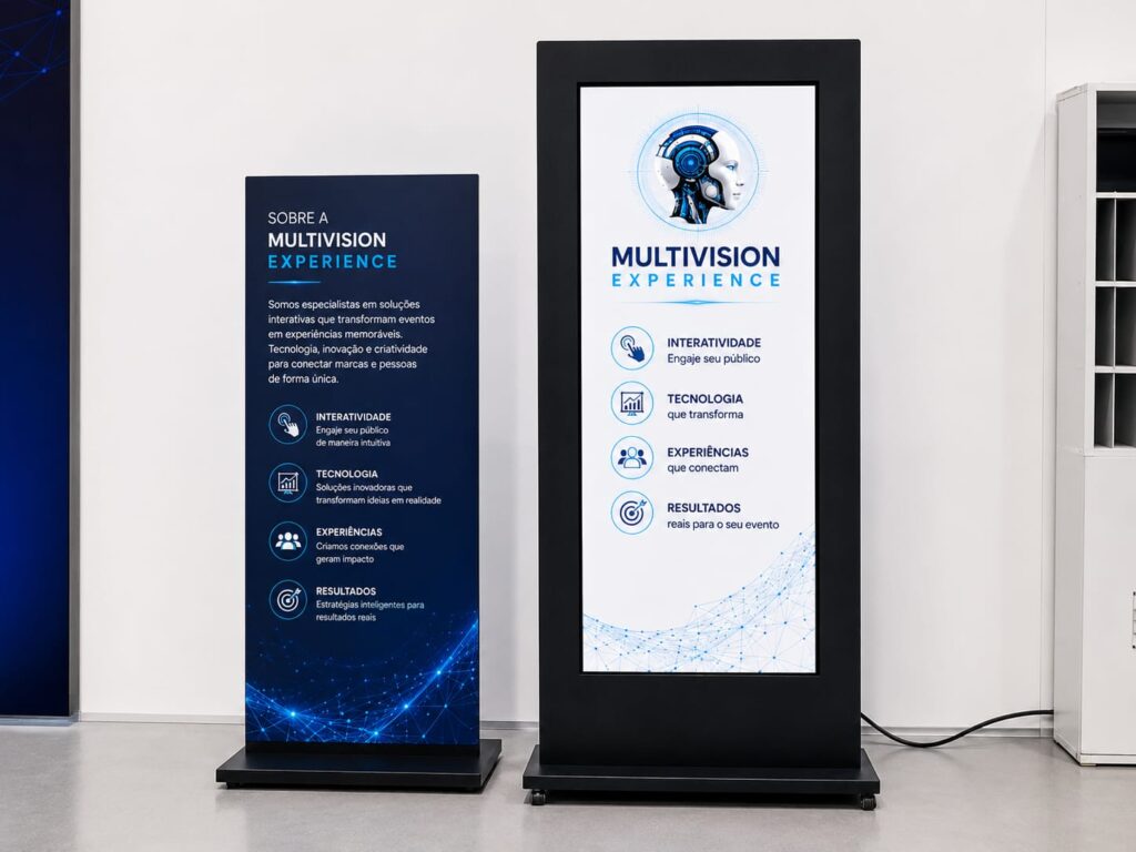 Aluguel de Totem Touch Screen para Congressos, Seminários, Workshops Convenções Eventos Empressariais e Corporativos em Belo Horizonte, Uberlândia 2026